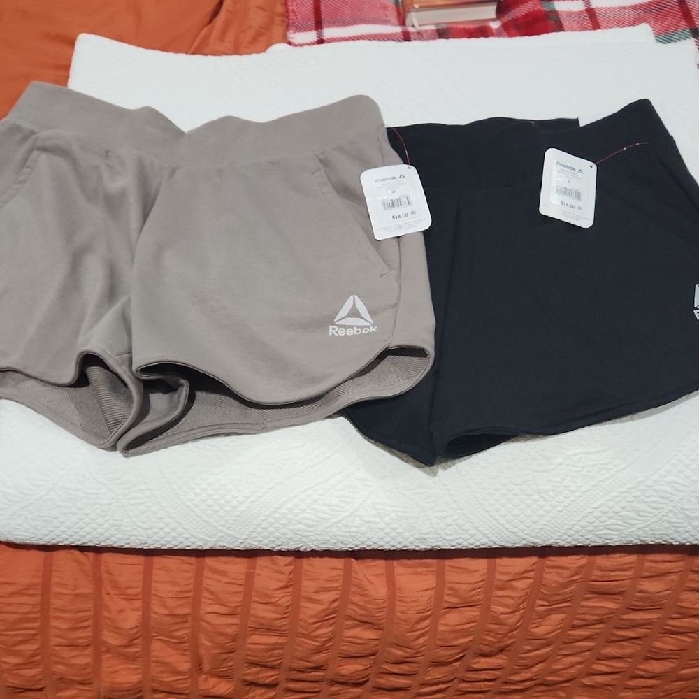 Reebok Women’s Athletic Shorts — Taupe & Black